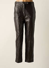 Pantalon droit stretch taille normale marron ASTRID BLACK LABEL femme
