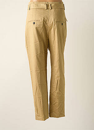 Pantalon droit stretch taille haute beige MANGO femme