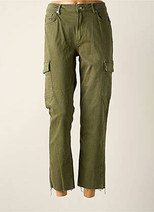 Pantalon cargo coupe droite taille normale vert MANGO femme