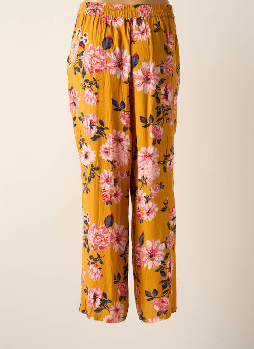 Pantalon droit tissage popeline taille normale jaune VERO MODA femme