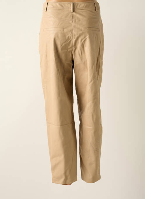 Pantalon droit stretch taille normale beige MANGO femme
