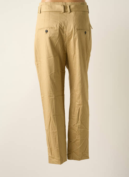 Pantalon droit stretch taille haute beige MANGO femme