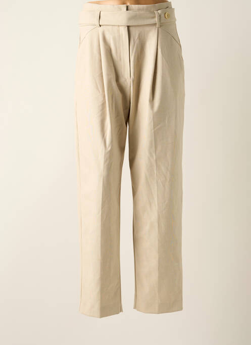 Pantalon droit beige MANGO pour femme