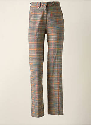 Pantalon droit stretch taille haute beige L'IMPECCABLE MARCEL femme