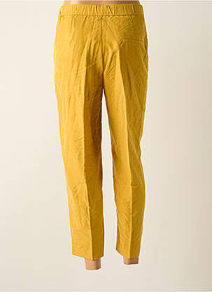 Pantalon 7/8 taille haute taille haute jaune MANGO femme
