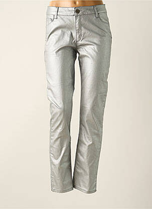 Pantalon slim gris LITTLE FORTUNE pour femme