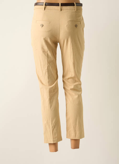 Pantalon 7/8 stretch taille normale beige MANGO femme