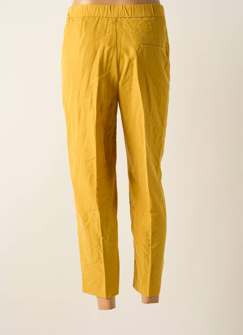 Pantalon 7/8 taille haute taille haute jaune MANGO femme