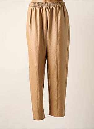 Pantalon droit stretch taille haute beige VILA femme