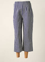 Pantacourt coupe droite taille haute bleu JACQUELINE DE YONG femme