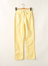 Pantalon 7/8 taille haute taille haute jaune JDY femme