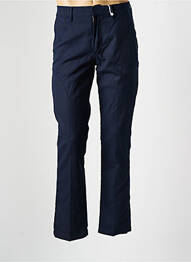 Pantalon chino fermeture zippée sous rabat avec crochet taille normale bleu R.EV 1703 BY REMCO EVENPOEL  homme
