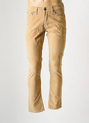 Pantalon slim tissage velours taille basse beige JACK & JONES homme
