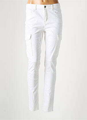 Pantalon cargo blanc PIECES pour femme