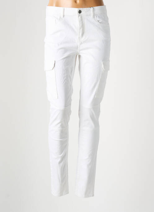 Pantalon cargo blanc PIECES pour femme