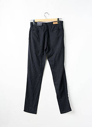 Pantalon slim fermeture zippée sous rabat boutonné bleu BRUCE & BUTLER  homme