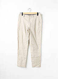 Pantalon chino fermeture zippée sous rabat avec crochet taille normale beige JACK & JONES homme