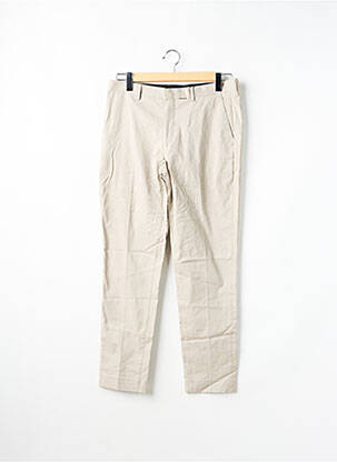 Pantalon chino fermeture zippée sous rabat avec crochet taille normale beige JACK & JONES homme