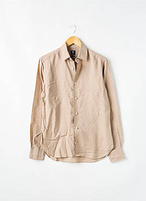 Chemise manches longues manches longues beige BOGGI MILANO homme