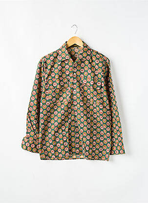 Chemise manches longues poches vert CAMILLE homme