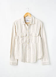 Veste casual fermeture boutonnée sur le devant beige ZARA homme
