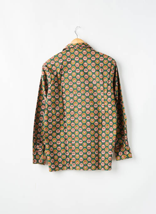 Chemise manches longues poches vert CAMILLE homme