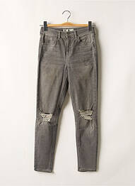 Jeans coupe slim stretch taille normale gris TOPSHOP femme