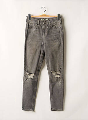 Jeans coupe slim stretch taille normale gris TOPSHOP femme