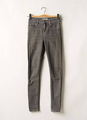 Jeans coupe slim stretch taille normale gris TOPSHOP femme
