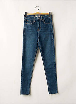 Jeans coupe slim stretch taille haute bleu TOPSHOP femme