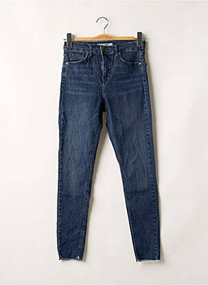 Jeans coupe slim stretch taille haute bleu TOPSHOP femme