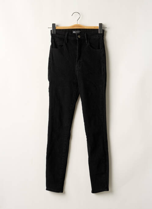 Jeans coupe slim stretch taille haute noir ZARA femme