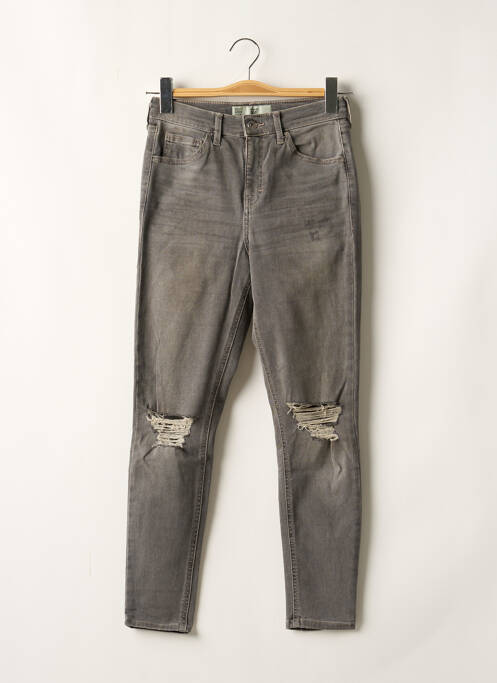 Jeans coupe slim gris TOPSHOP pour femme