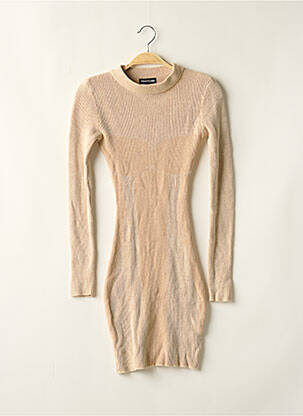 Robe courte manches longues manches longues beige PRETTY LITTLE THING femme