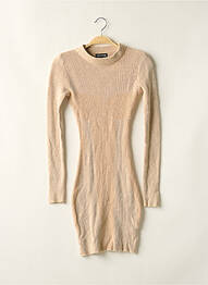 Robe courte manches longues manches longues beige PRETTY LITTLE THING femme