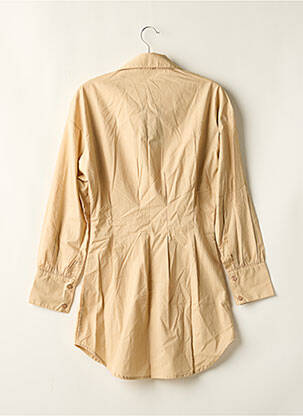 Robe mi-longue manches longues manches longues beige PRETTY LITTLE THING femme