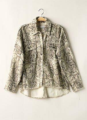 Veste casual coupe droite beige ZARA femme
