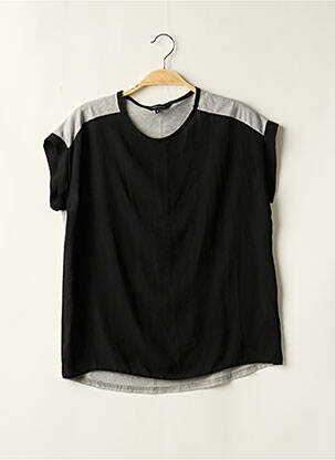 T-shirt coupe droite manches courtes gris NEW LOOK femme