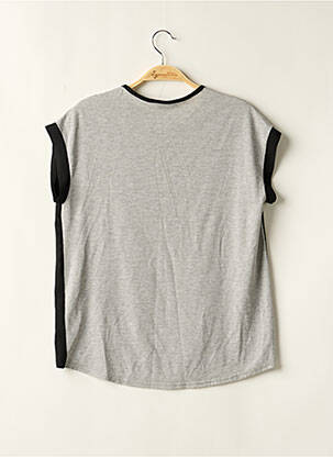 T-shirt coupe droite manches courtes gris NEW LOOK femme