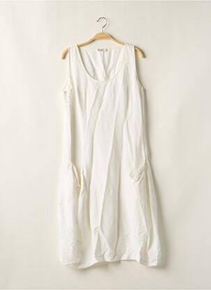 Robe mi-longue coupe fluide sans manche blanc CREA CONCEPT femme