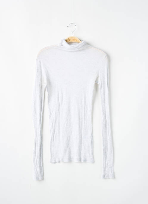 Pull col roulé gris AMERICAN VINTAGE pour femme