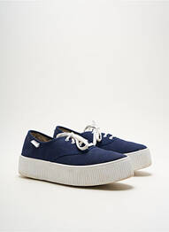 Baskets talon compensé talon de 4 à 6cm bleu VICTORIA femme