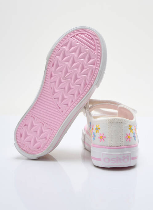 Baskets fermeture scratch bout rond blanc CONGUITOS fille