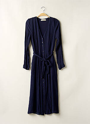 Robe longue manches longues manches longues bleu SEE U SOON femme