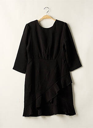 Robe mi-longue manches 3/4 manches 3/4 noir SUNCOO femme
