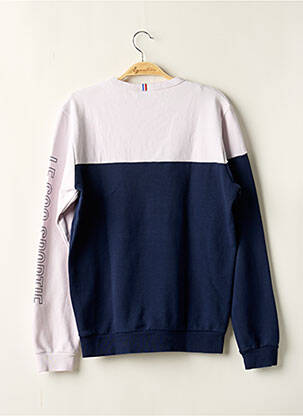 Sweat-shirt broderie manches longues bleu LE COQ SPORTIF homme