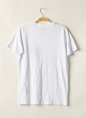 T-shirt broderie manches courtes blanc SARENZA homme