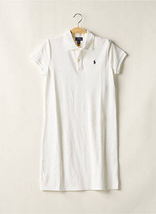 Robe mi-longue blanc RALPH LAUREN pour fille