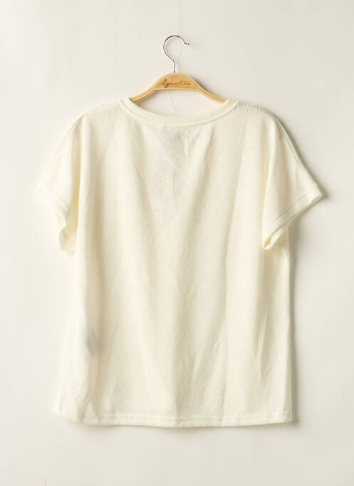 Pull col rond manches courtes beige B.YOUNG femme