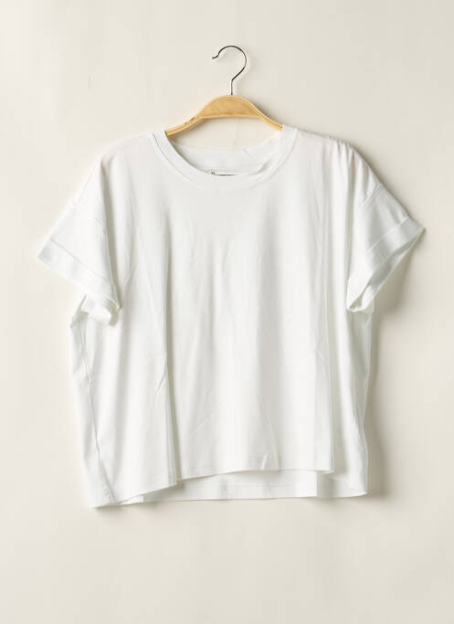T-shirt blanc KNOWLEDGE COTTON APPAREL pour femme